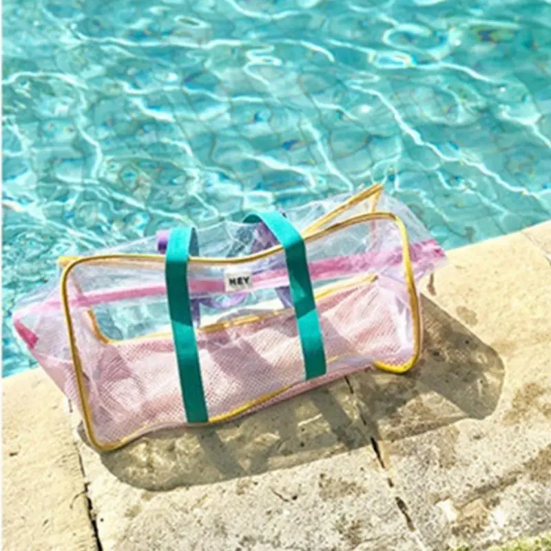 Sac de Piscine Transparent de Grande Capacité, Fourre-Tout de