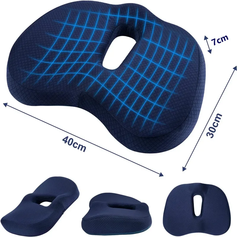 Memory pillow Memory Foam Non-Slip Seat Cushion For Office Chair Tailbone Pain Relief Breathable Mesh Seat Cushion Pillow Pad