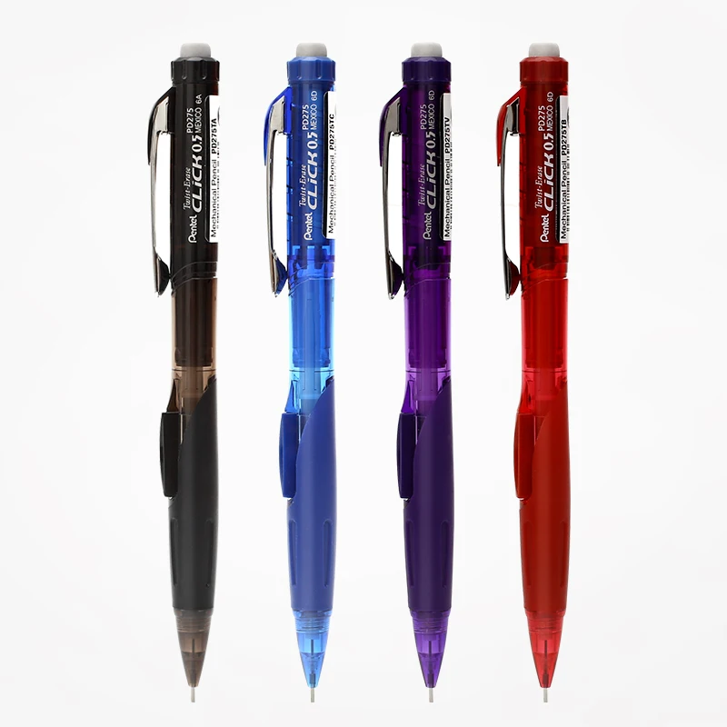 1 Pcs Pentel Mechanical Pencil PD275 Side Press Active Pencils with Rotating Rubber School Supplies 0.5mm Cute School Supplies 6