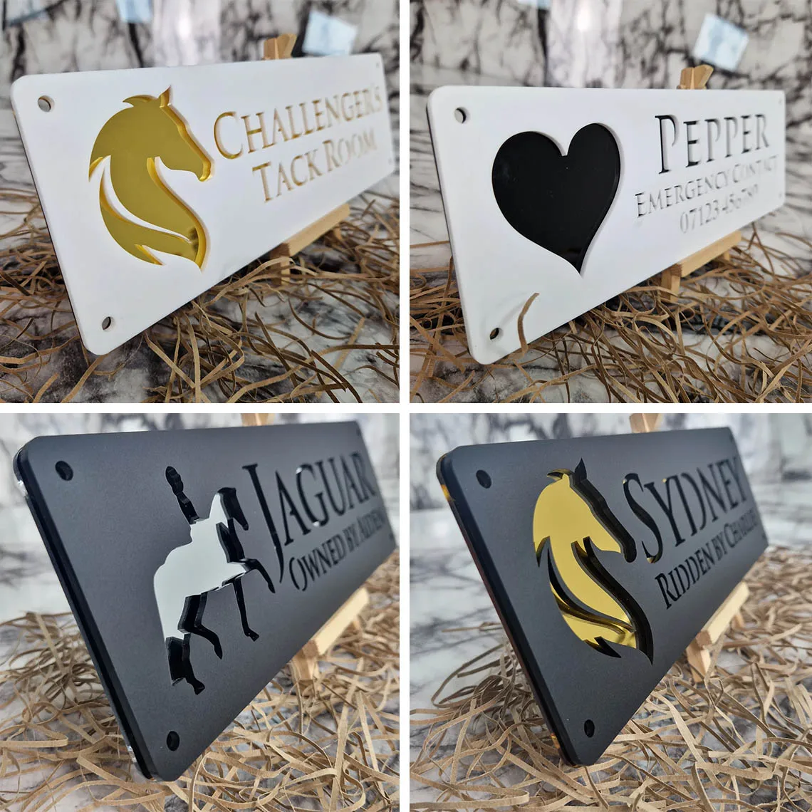 Horse Stable Name Sign Laser Cut Acrylic Plate Door Sign 3d Acrylic Wall Sign