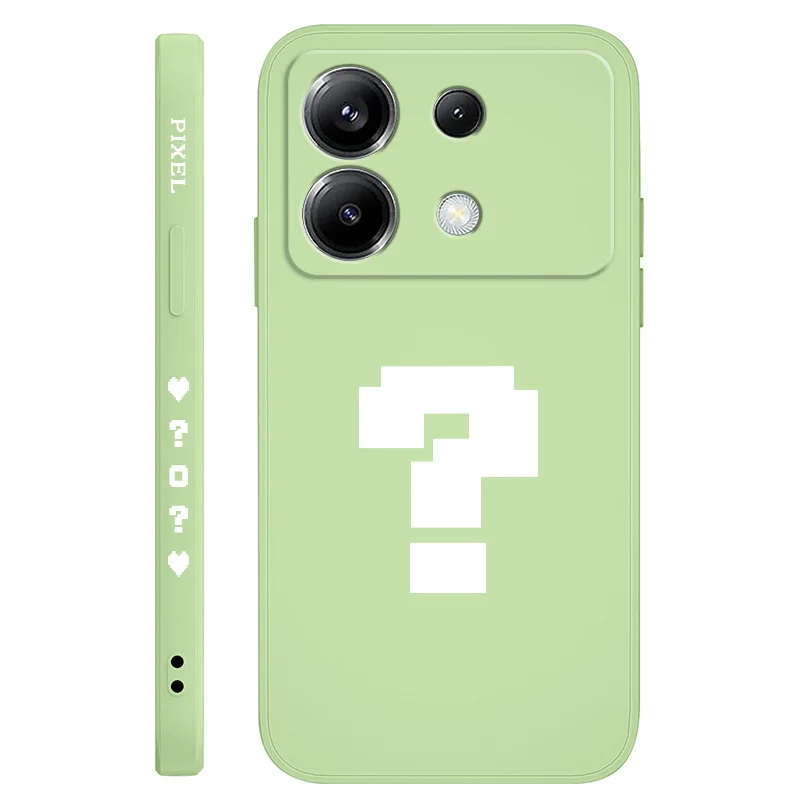 Vibrant Pixel Question Silicone Phone Case Cover