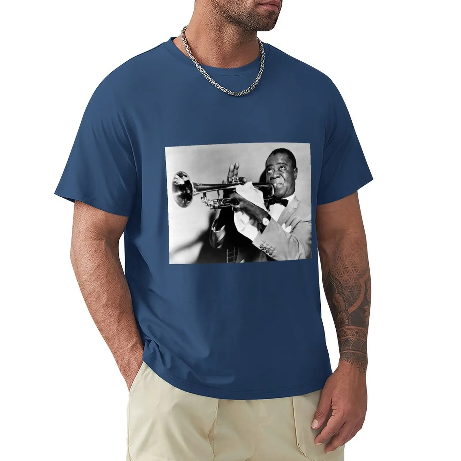 Louis Armstrong T-Shirt For Jazz Lovers What A Wonderful World Vintage Louis  Armstrong T Shirt Inspired By Jazz Music - AliExpress