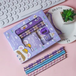 Cartoon - Themed Stationery Gift Set (Purple)
