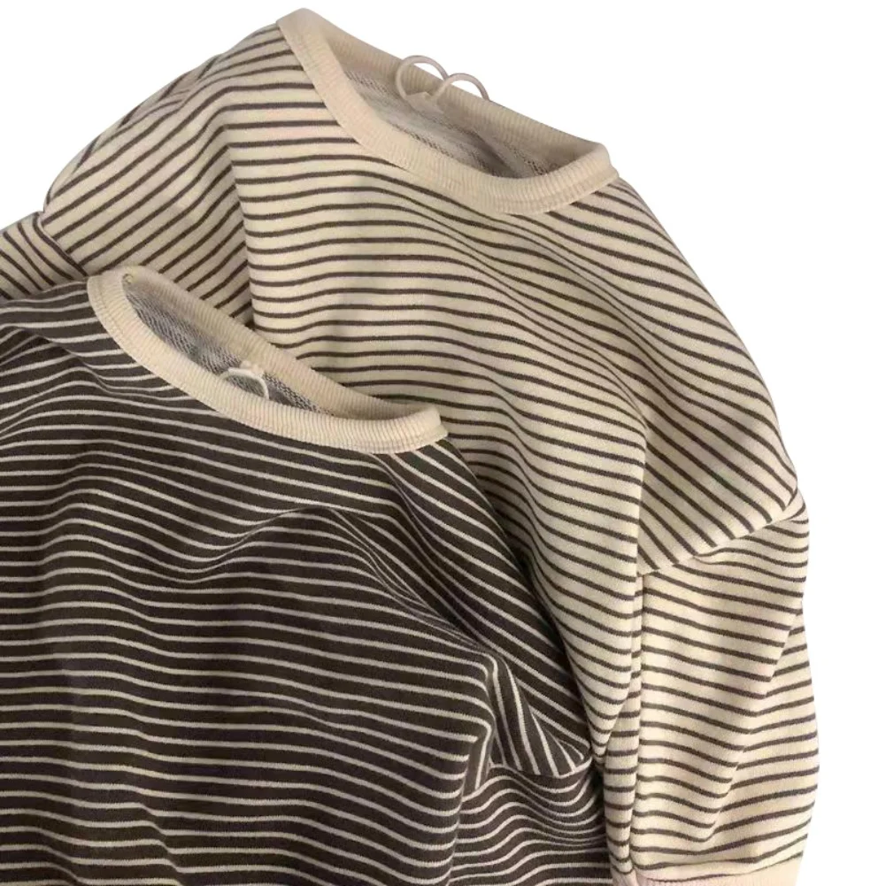 Baby T Shirts Children's T-shirt Korean Children's Striped Sweaters Baby Kids Girls Loose Long Sleeve Top Autumn Spring Tee Kids cotton t shirts baby t shirts