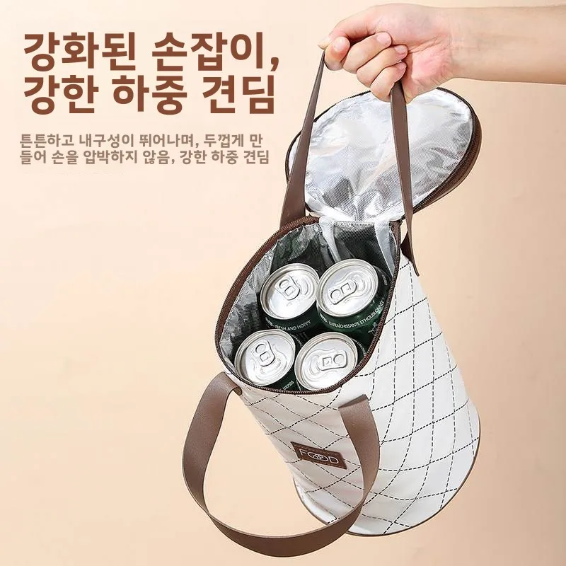 두꺼운 알루미늄 호일 보온 도시락 가방, 직장인을 위한 휴대용 핸드백, 도시락 가방, 보온 기능