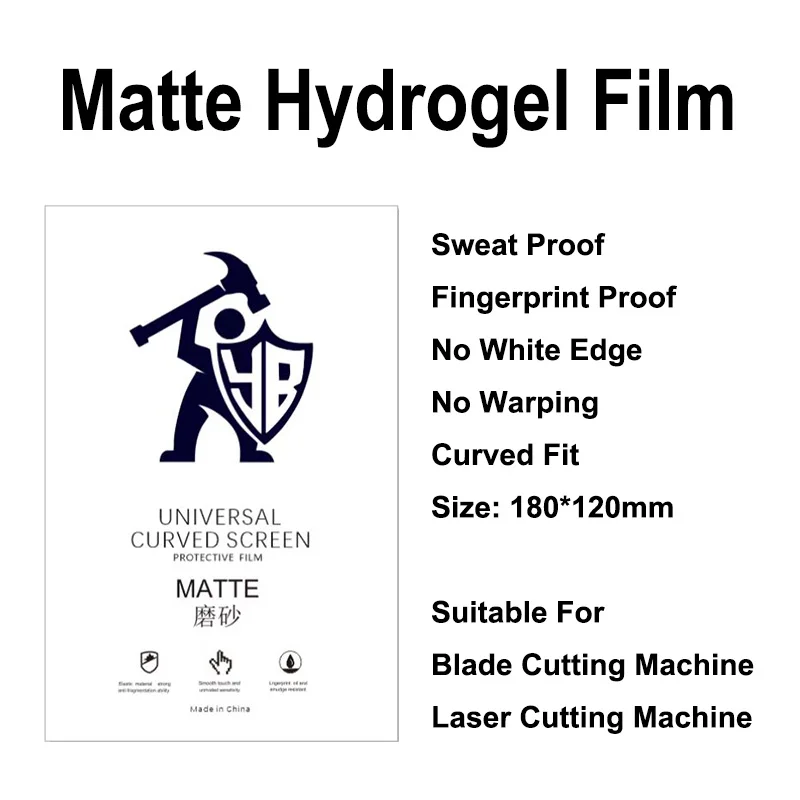 50pcs TPU Soft Hydrogel Film For Cutting Machine Plottter HD/Matte/Privacy Flexible Film For MobilePhone Curved Screen Protector