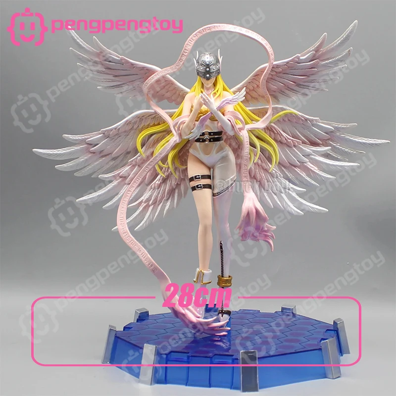 

Digimon Монстр Аниме фигурки 28 см тираннозавр студия Angemon Angewomon каучуковые Фигурки игрушки коллекция Digimon модель детские подарки