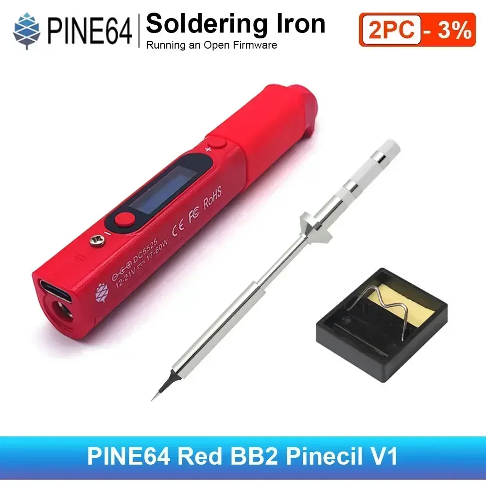 

Pine64 BB2 Pinecil V1 Soldering Iron TS B2 Portable TYPE-C Jack For Welding Tools New Black Chrome Tip TS-BC2 TS-B2 TS-KU TS-ILS