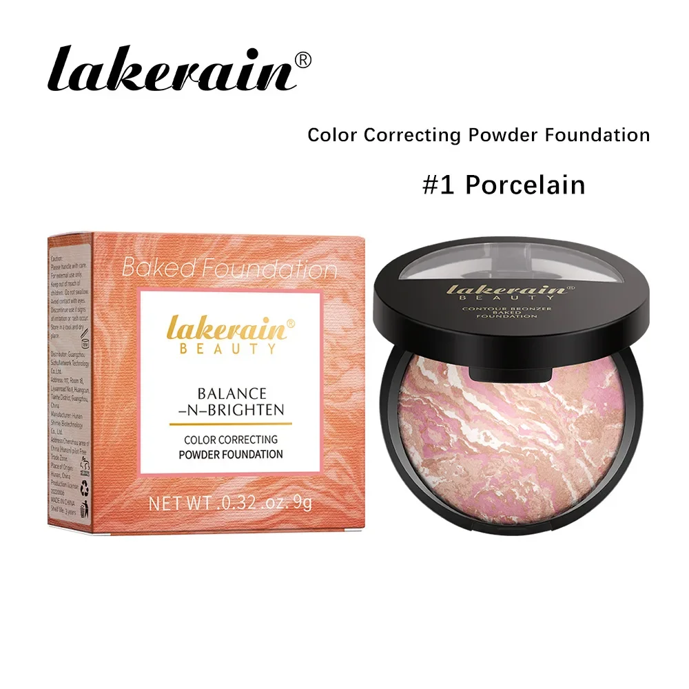 Lakerain 3-In-1 Baking Foundation Highlighter Powder Setting Powder Contour Blush Makeups Cosmetics powder blusher blush powder facial blusher