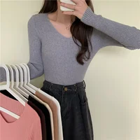 2026 Femme Basic Solid Jersey Tops Autumn Winter Women Sweaters Casual Long Sleeve Knitted Pullover Sweater Fashion Clothes - Image 4