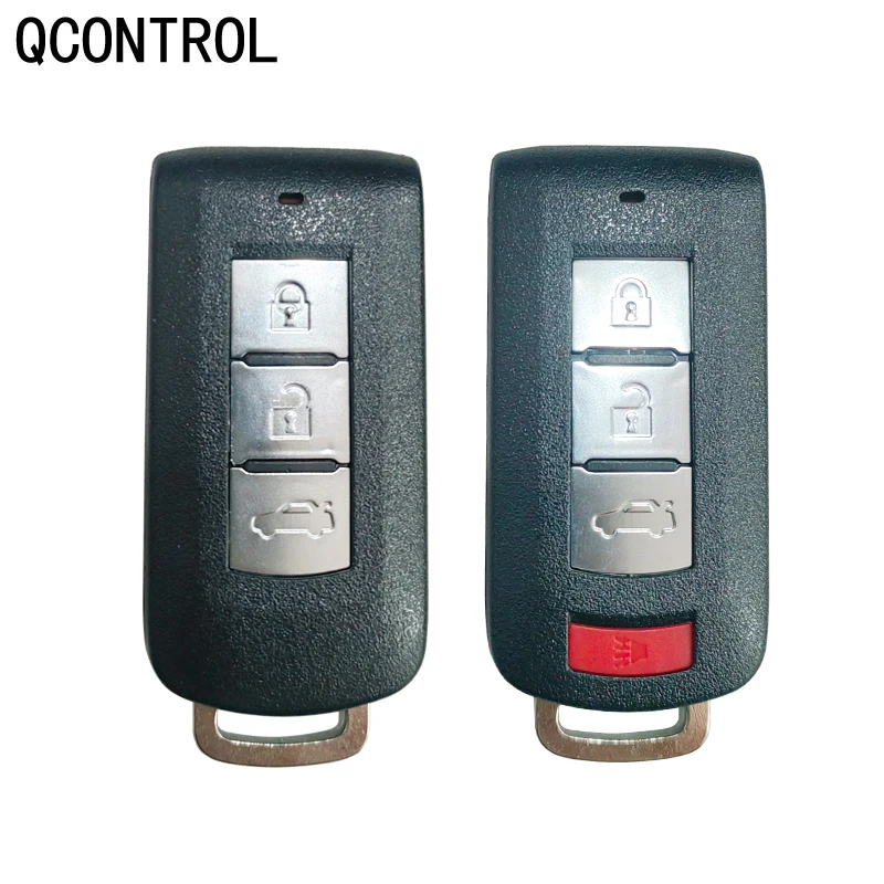 Qcontrol 3/4 Pulsanti Car Remote Smart Key Shell Per Mitsubishi Outlander Sport Asx Pajero Shogun Montero Lancer Mirage Rvr