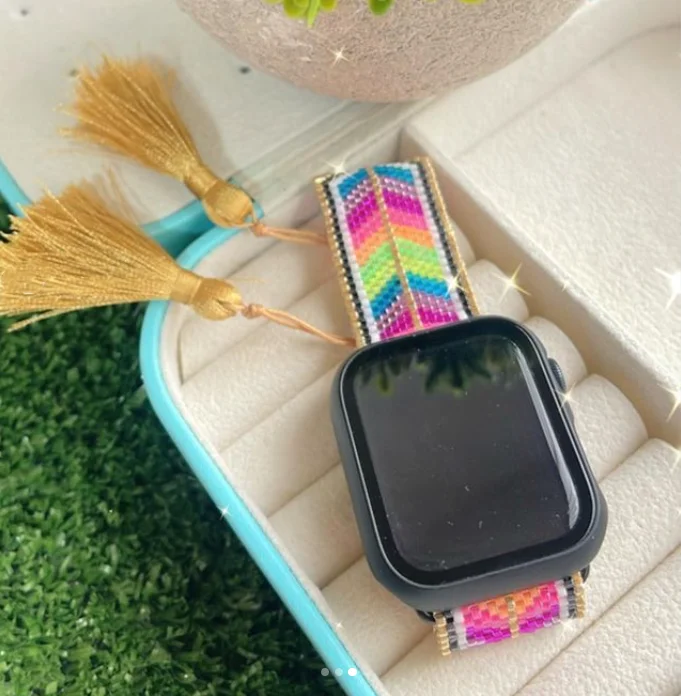 Shinus Hot Selling New Design Luxury Miyuki Beads Band Fitness 38/40 & 42/44 mm Smart Strap for Apple Watch Band