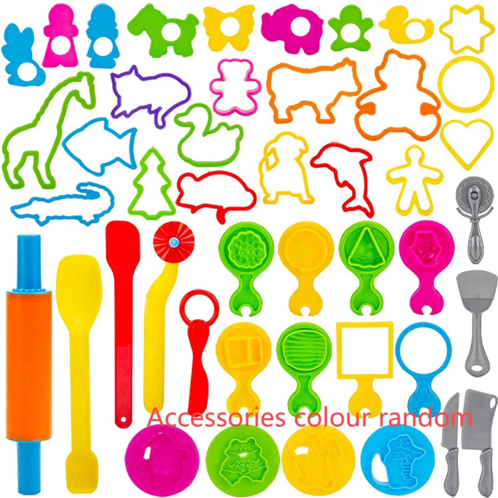【Exclusive Discount】 Play dough Tools 45 PCS Play Dough Tools Set for Kids, Play Dough Accessories Plastic Playdough Animals Shapes Cutters,Playdough.