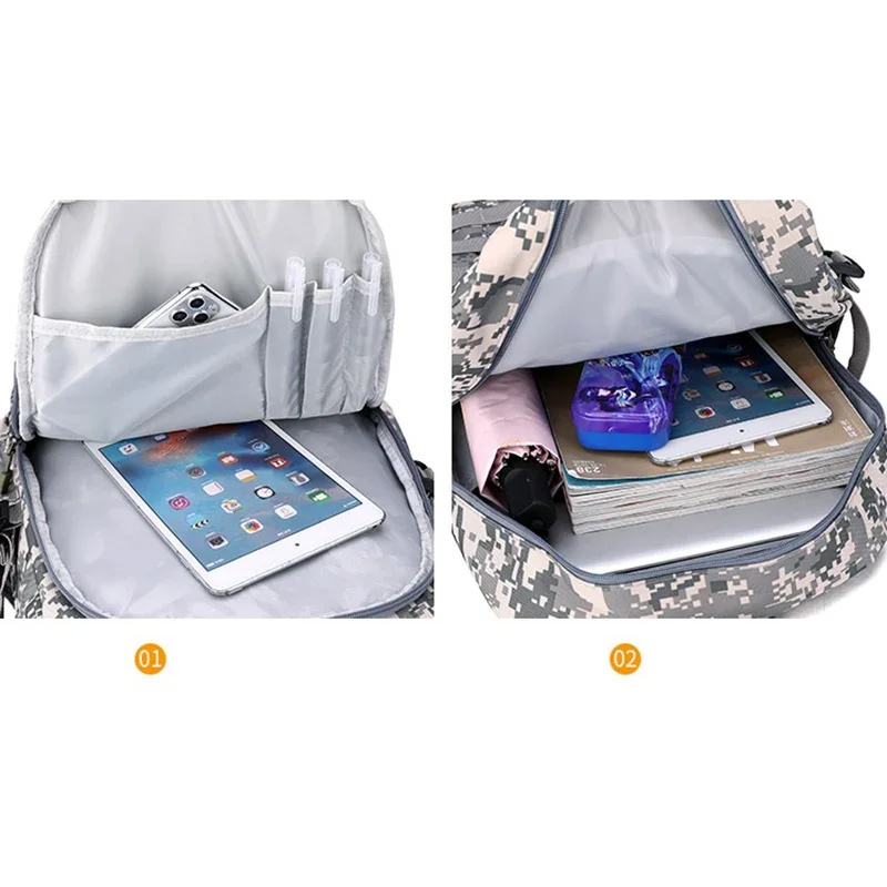 New Mochila Escolar Camo Printing Backpack Trolley School Bags Plecaki Climb Stairs Bolsa Masculina Wheels Tactical Backpack