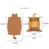 Cute Cat Shape Leather Storage Tray Dice Box Coin Desktop Jewelry Box Makeup Key Tray DIY Household Folding Tray Storage Case 6
