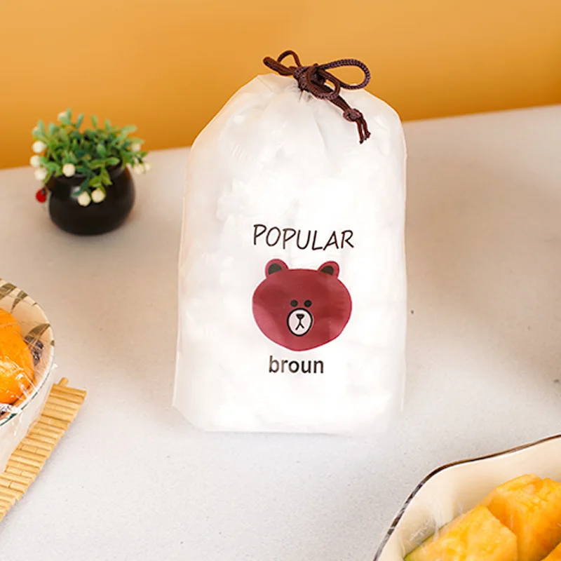 1000pcs bear cling film set, disposable set, leftover food grade cling film fruit preservation