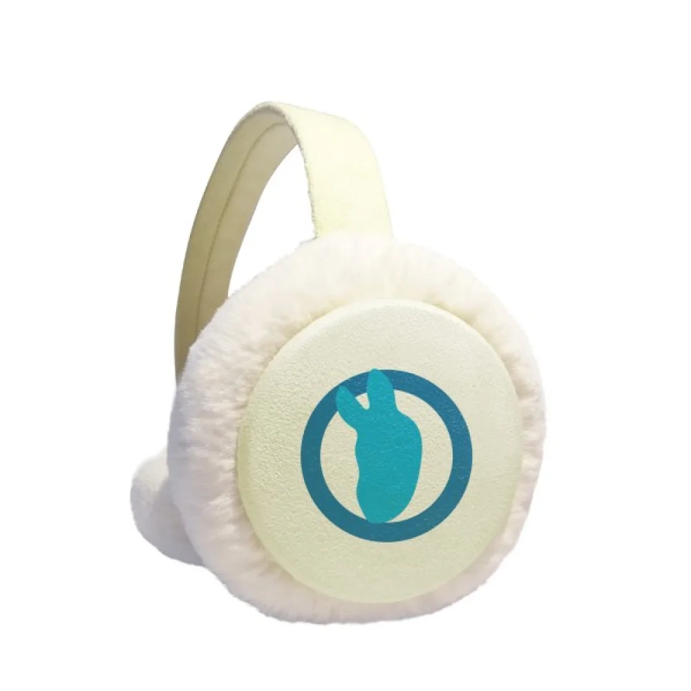 

America Politics Brief Joe Profile Sketch Ear Warmer Cable Knit Furry Fleece Earmuff Outdoor