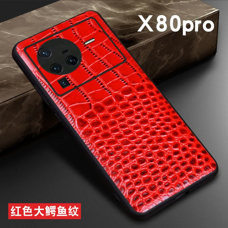Luxury Genuine Leather Magnetic Litchi Grain Cover Mobile Crocodile Head Phone Case For Vivo X90 X80 X70 Pro x note Cover Cases