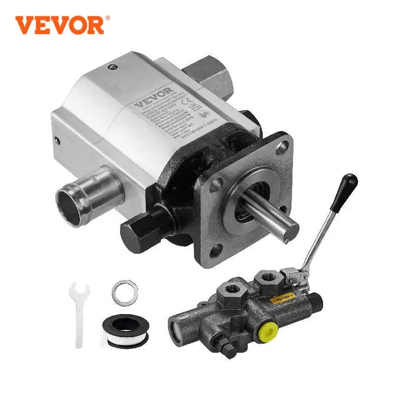 

VEVOR Hydraulic Wood Log Splitter Pump Kit 16 GPM 2 Stage 4000 PSI 3600 RPM with Valve for Small Engine Mounting Log Splitters