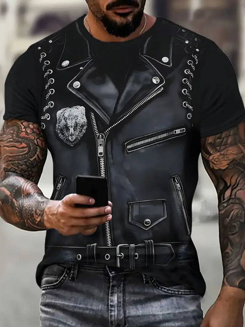 Mens Graphic 3D Print Short Sleeve T Shirt