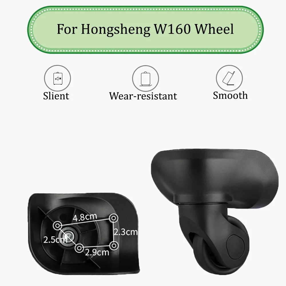 

For Hongsheng W160 Black Trolley Case Wheels Suitcase Universal Wheel Accessories Luggage Pulley Sliding Casters Replacement