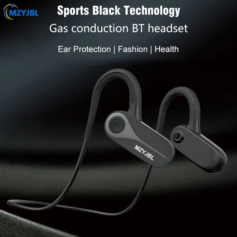 

MZYJBL Bluetooth 5.3 Headphones B8 Neckband Wireless Earbuds Air Conduction Waterproof Sports Headset Built-in Mic Earphones