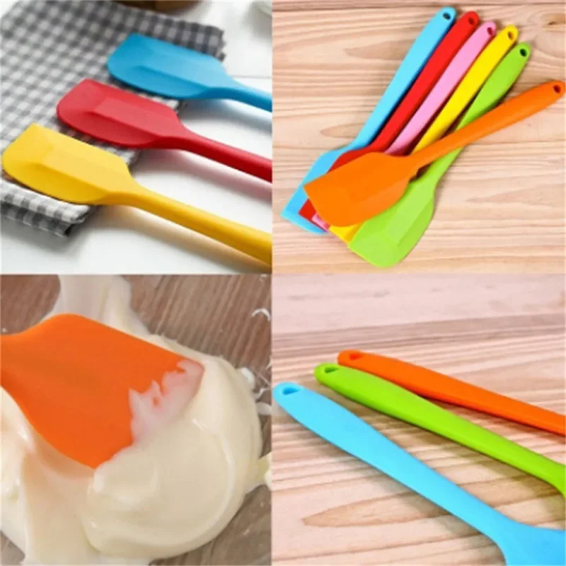 Heat Resistant Silicone Scraper Silicone Spatula for Cooking Baking Stirring Food Grade Kitchen Scraper Cake Decorating Tools