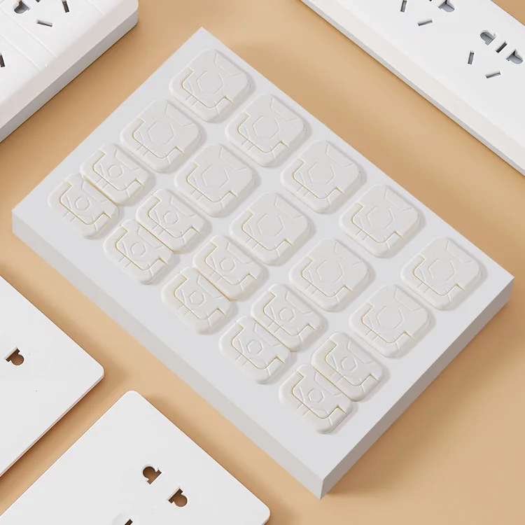 US Standard Outlet Covers Baby Proofing Safety-Child Secure Electric Plug Protectors with Hidden Handle Square 2/3-Prong 10Pcs