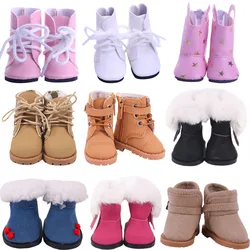 Plush High Boots 14.5Inch Wellie Wisher & 32-34Cm Paola Reina Doll Shoes Martin Boots Zipper Style 20cm Kpop/Exo Star Dolls Gift