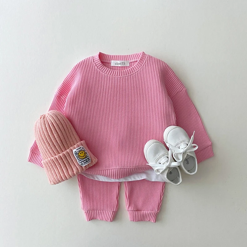 Korean Waffle Cotton Baby Set 2