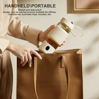Bouilloire électrique Portable de 400ml, tasse chauffante pour voiture, bouilloire isolante intelligente, matériau en verre, bouteille chauffe-eau, bouilloire électrique pour voiture 3