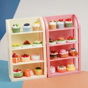 Dollhouse Supermarket Shelf Miniature Dollhouse Supermarket Playset Realistic Miniature Dollhouse Supermarket for Decoration