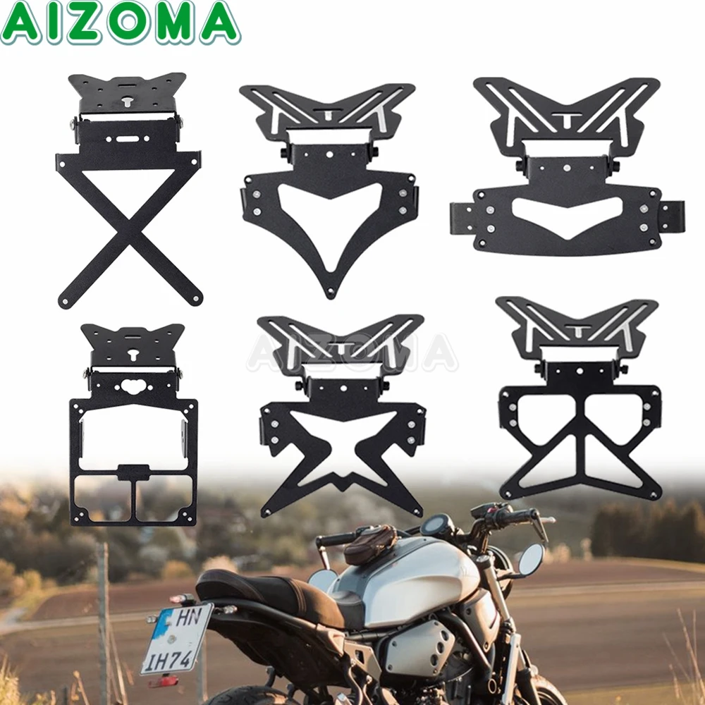 Motorcycle Fender Eliminator License Plate Holder For Yamaha Honda Kawasaki Suzuki Ducati Motorbikes Number Plate Tail Tidy Kit