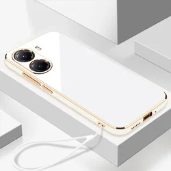 Lanyard Plating Soft Silicone Back Cover with Lens Protection for POCO F7 Ultra (White)