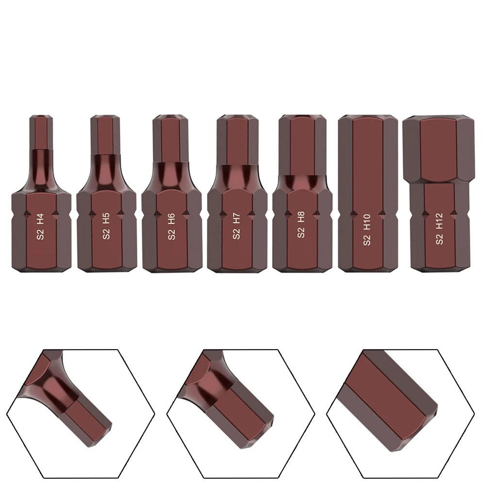 

H4H12 Hex Screwdriver Bit 10mm Hex Shank Sturdy and Reliable 30mm Length Magnetic Bits Suitable for Impact Screwdriver