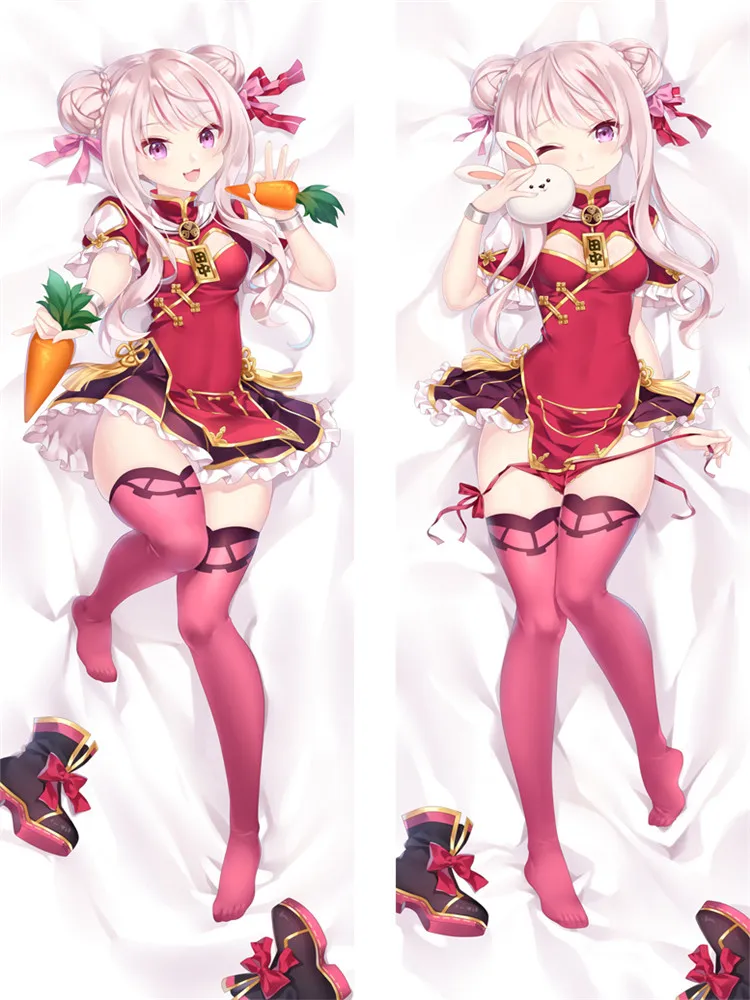 Cosplay Hololive Vtuber YouTube Anime Dakimakura Hime Tanaka Pillowcase Decorative Pillow Hugging Body Pillow Cover Home Bedding
