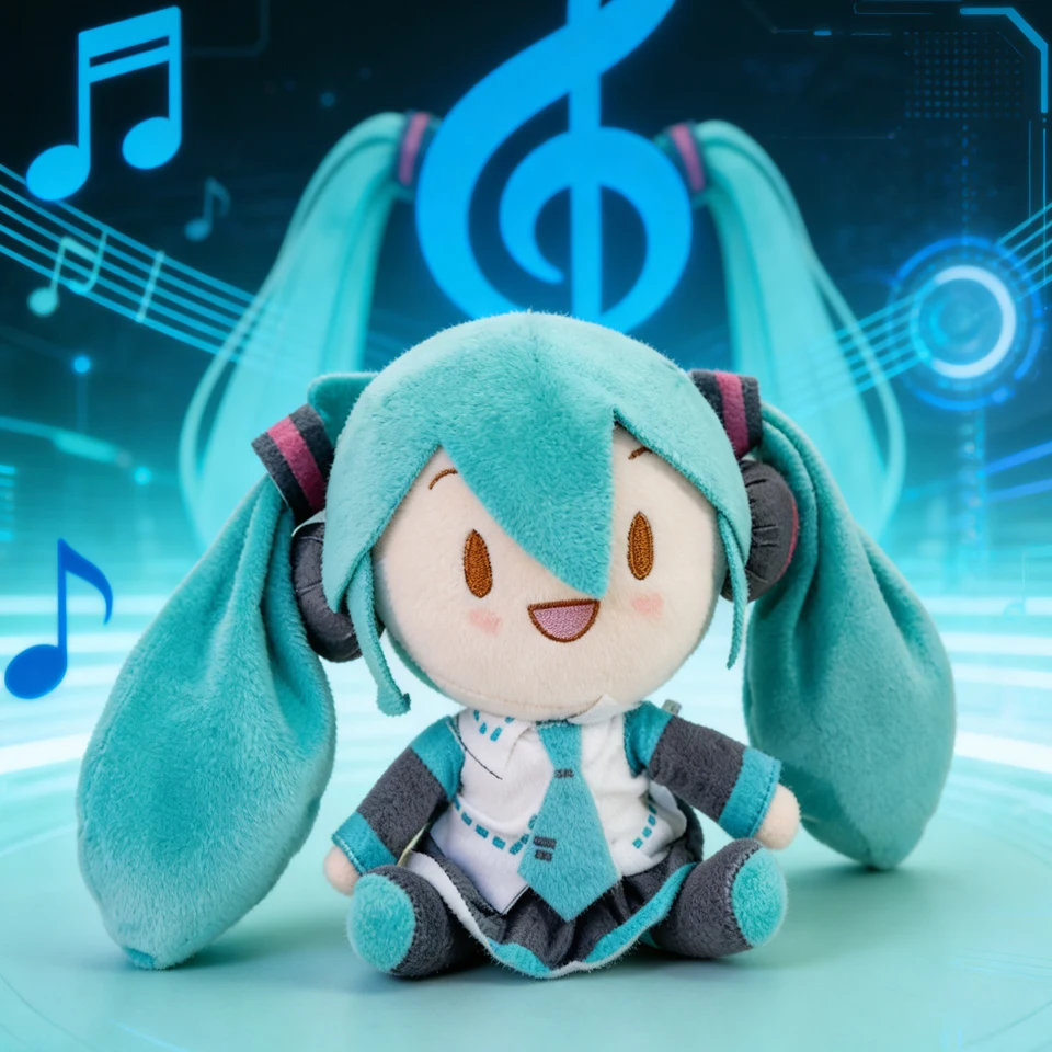 Hatsune Miku Fufu Plush Doll - Adorable Anime-Inspired Room and Desk Decor Gift