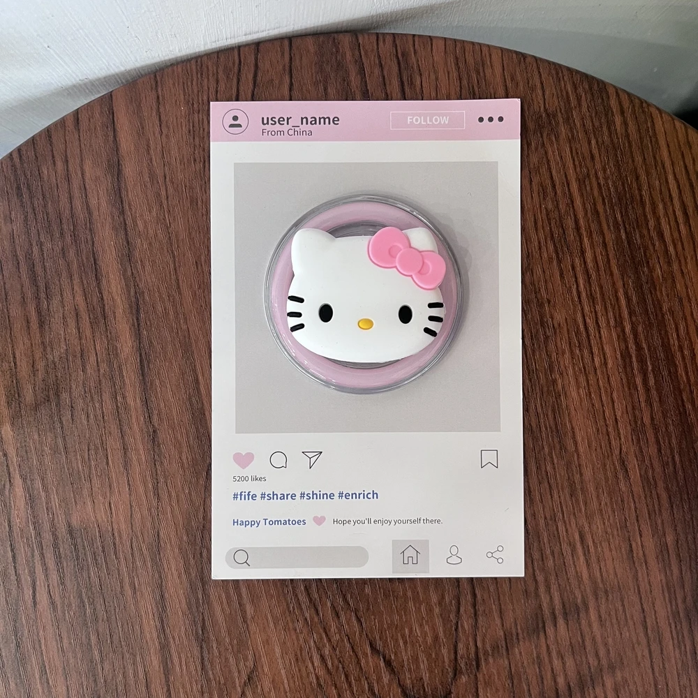 Magsafe 마그네틱 폰 스마트톡 스마트톡 스탠드 산리오 헬로 키티 아이폰 삼성용 접이식 무선 충전 케이스 홀더