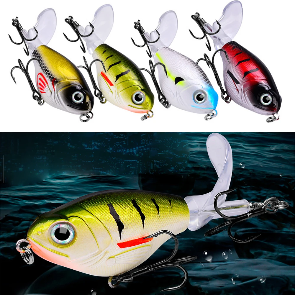 Floating Whopper Plopper Rotante Bass Lures Plopping Whopper Minnow Esche Da Pesca Con Spinner Crankbaits Per Trota Luccio