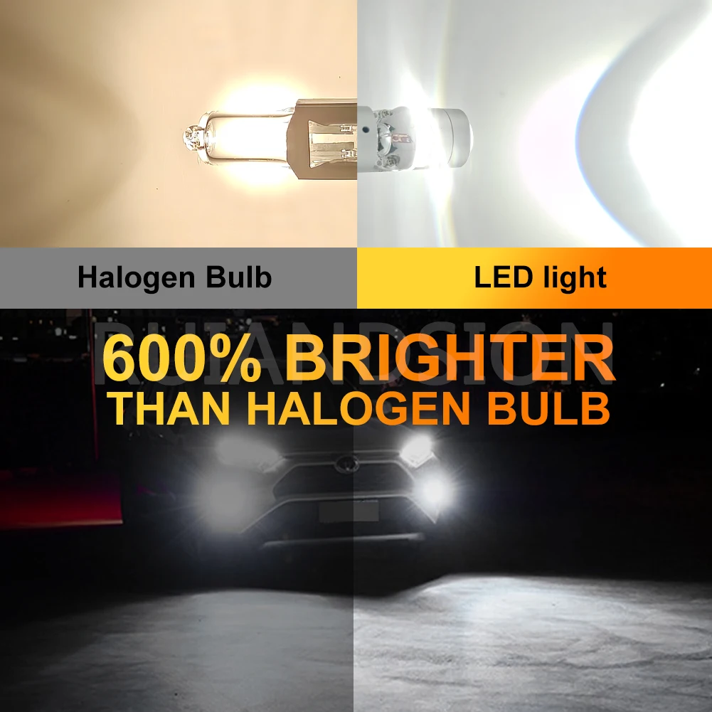H7 H11 LED 안개등 전구 6000K 쿨 화이트 25W 12V 2500LM 초고휘도 안개등 자동차 트럭 SUV용 교체 전구 플러그 앤 플레이 2개