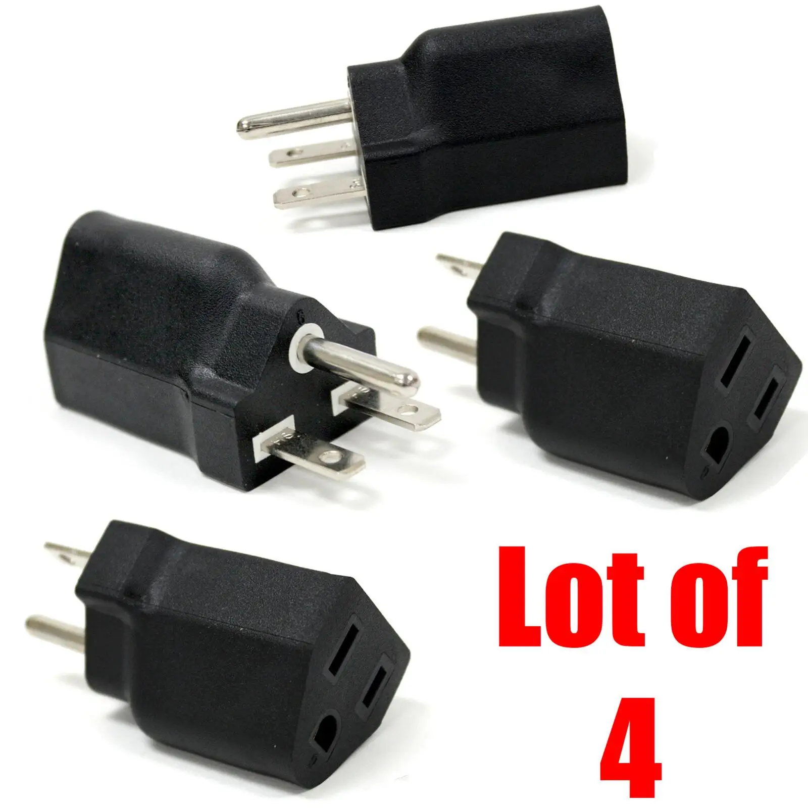 2x 3 Prong to European to Plug Adapter Easy And Convenient to Install And Use