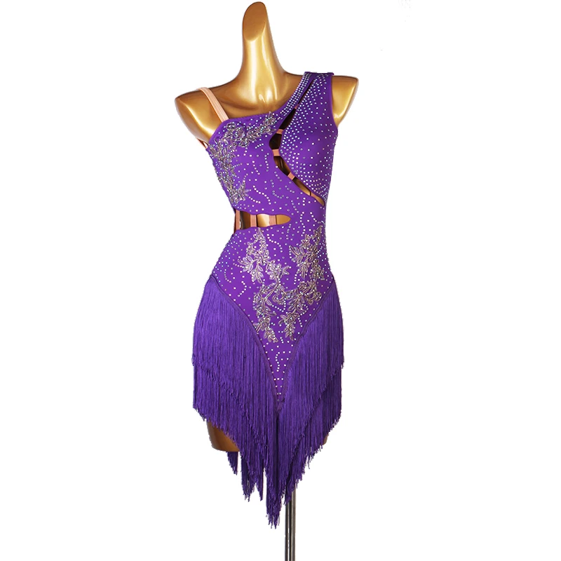 Latin dance dress for women spandex stones competition costumes dresses skirt clothes dance dress