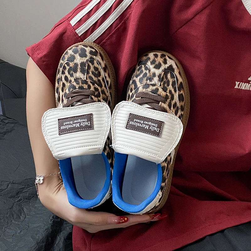 Original Leopard Sneakers Woman Comfort Flat Skateboard Shoes For Women Low Cut Trend Woman's Designer Sneakers Chaussures Femme 3