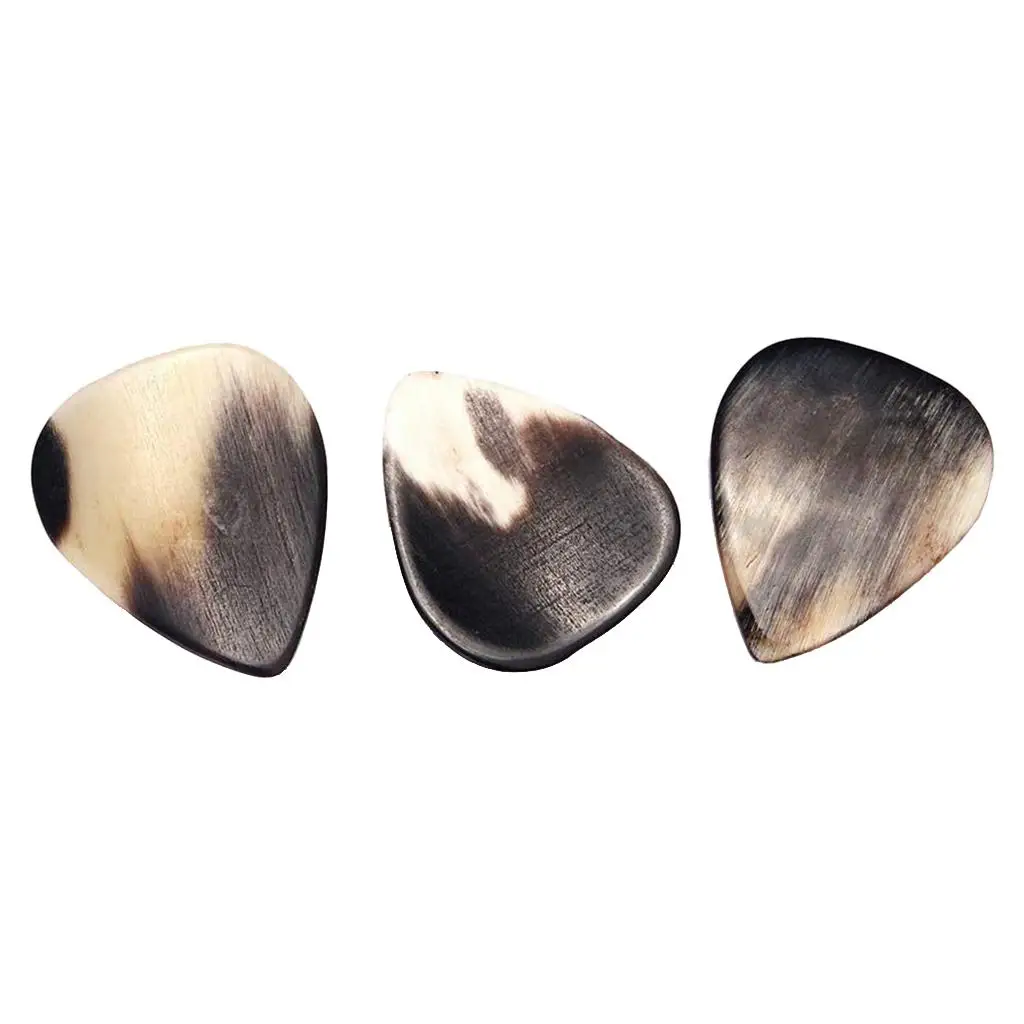 3pcs alo Horn Folk Guitar Pick Plectrums Set for Acoustic Guitar