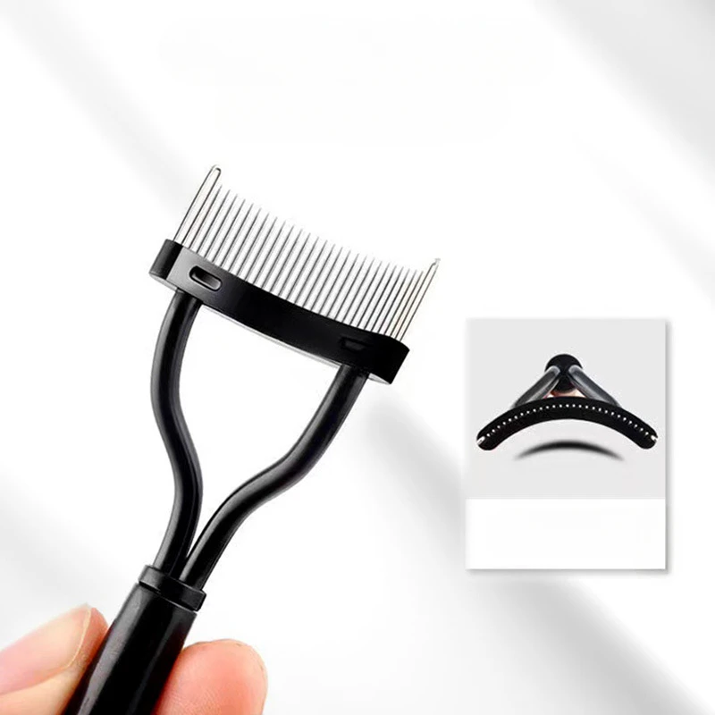 Eyelash Separator Metal Teeth Straight Eyelash Curler Beauty Makeup Stainless Brush Comb Mascara Curl Makeup Tool