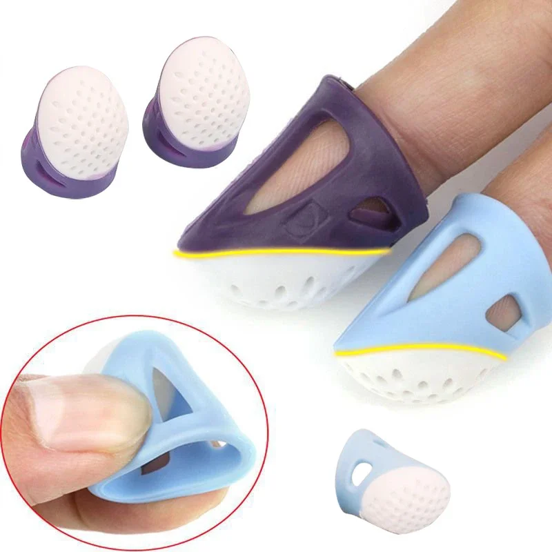 Multifunctional Silicone Thimbles Hollowed Out Breathable Protective Finger Sleeve DIY Crafts Sewing Accessories sewing accessories