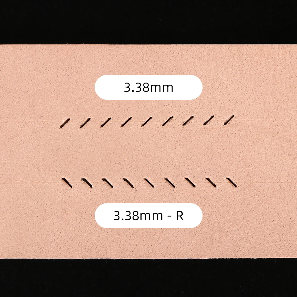 QJH French Flat Pricking Iron Leathercraft Stitching Lacing Chisel Set DIY Leather Art Tools 2.7 3.0 3.38 3.85mm