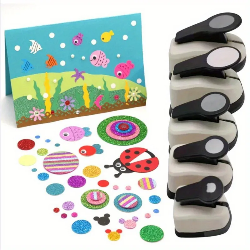1PC Paper Craft Punches Circle Hole Puncher for Art Craft Paper Scrapbooking Supplies Paper Craft DIY Handmade Paper Cutter - 3