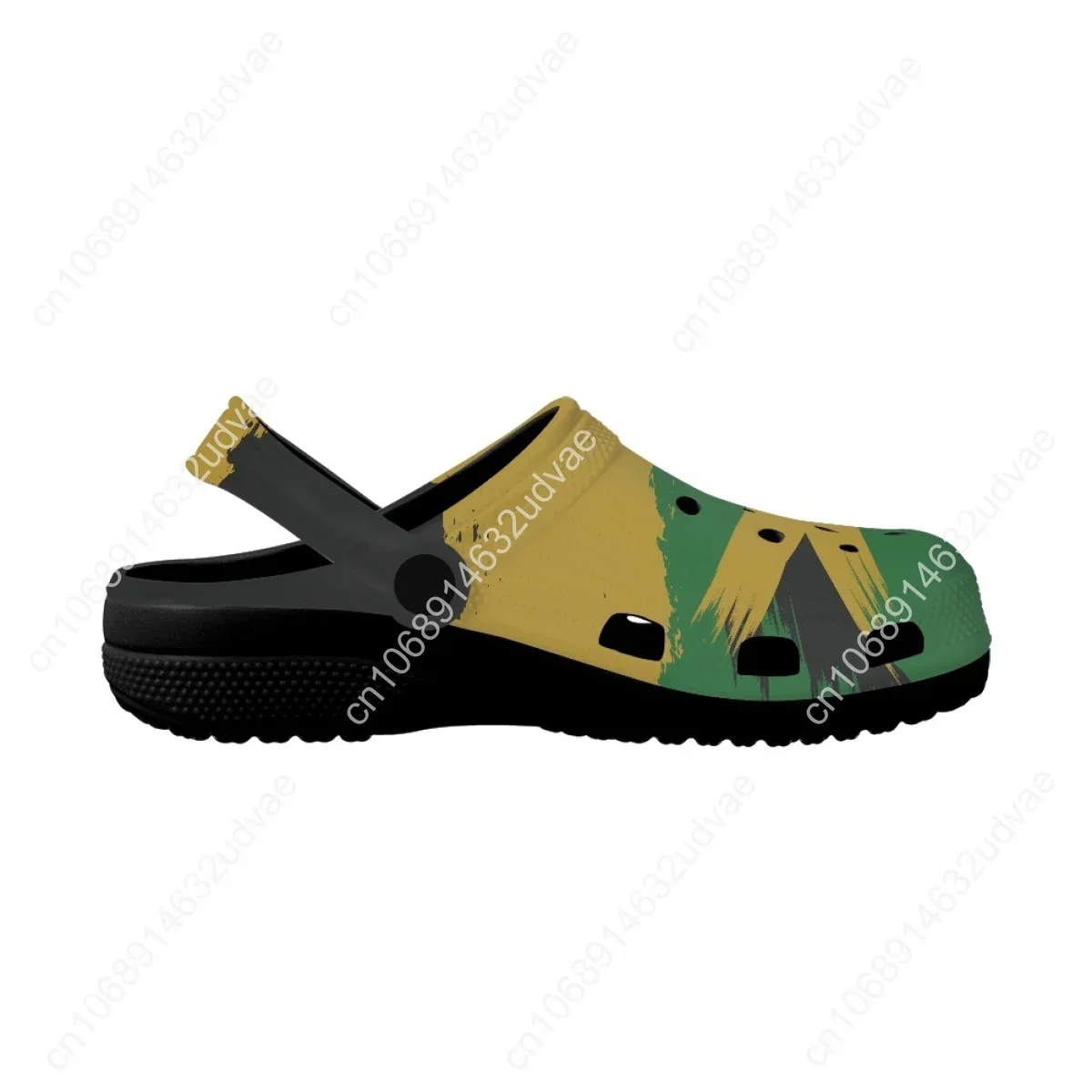 Lightweight Beach Sandals Jamaican Flag Print Comfortable Home Slipper For Adults Non Slip Casual Girls Slides Garden Hole Shoes