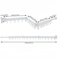 Clothes Drying Rack,Clothes Rack Wall Mount,Space Saver Clothes Rack,Retractable,Collapsible(Tri-Fold), 2